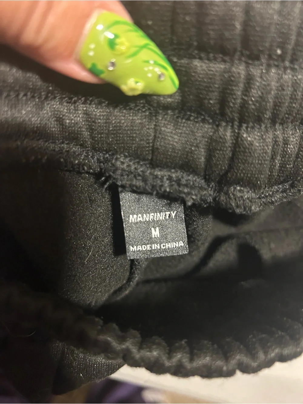Manfinity Black Joggers Big kids Sweatpants w/ Colorful Dinosaur Accents-size m